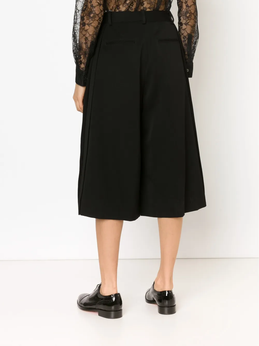 Noir Kei Ninomiya pleated culottes Zwart