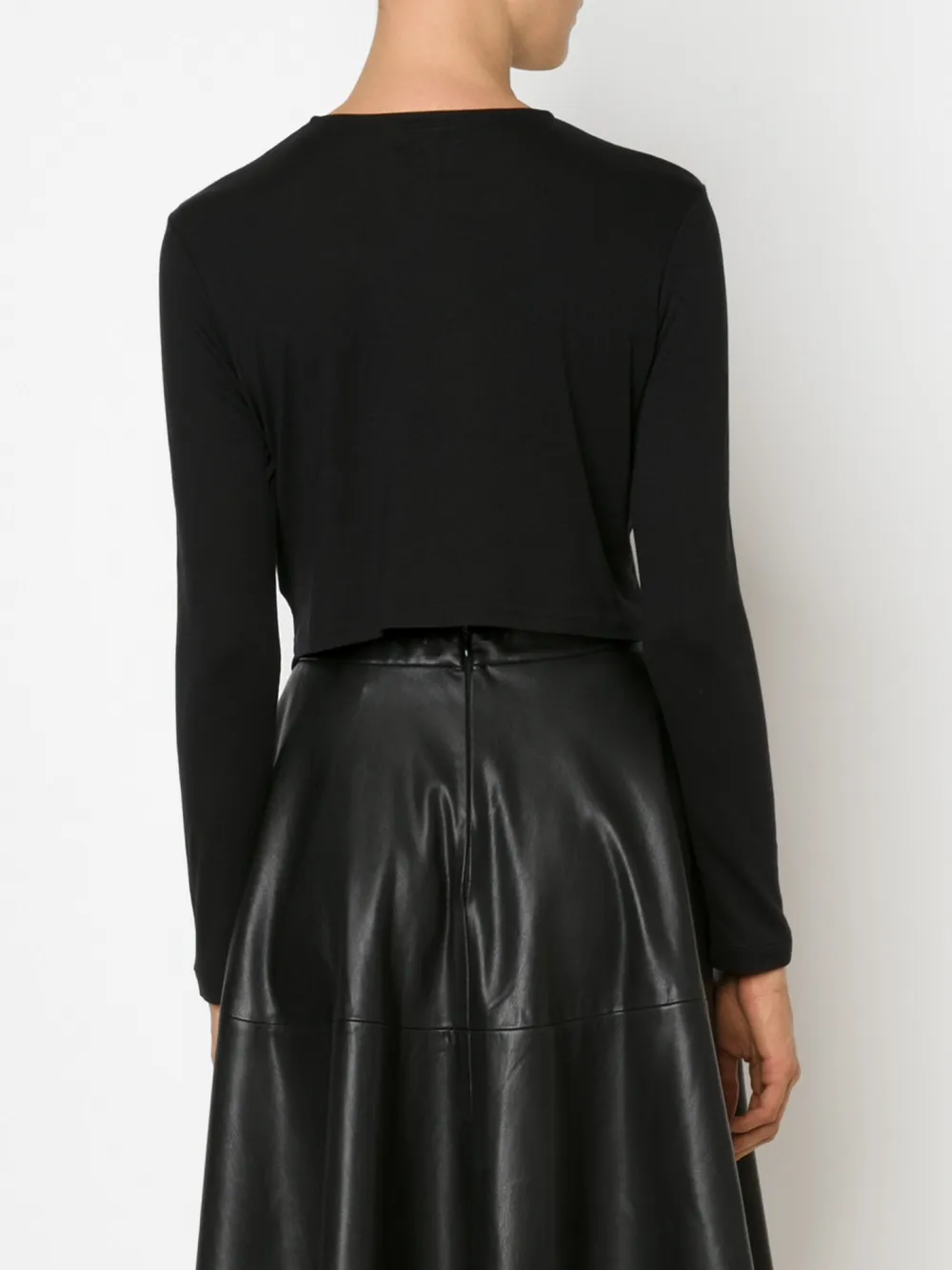 Noir Kei Ninomiya Asymmetric Hem Longsleeve T-shirt In Black