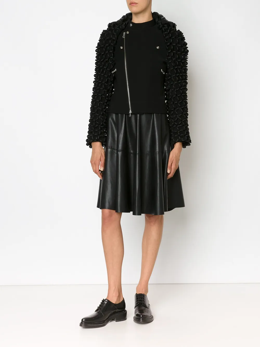 Noir Kei Ninomiya textured sleeves biker jacket | Biker Jackets | Image 2