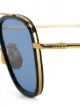 Thom Browne Eyewear Navy & 18k Gold Sunglasses