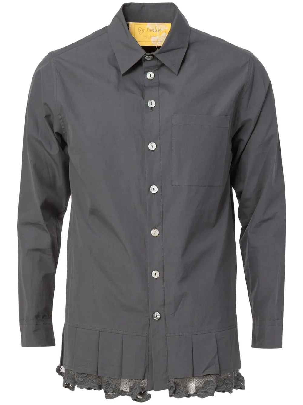 By Walid pleated hem shirt Grijs