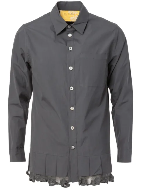 By Walid pleated hem shirt