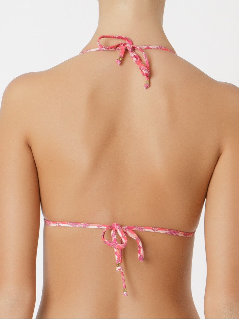 Amir Slama printed triangle bikini top Roze