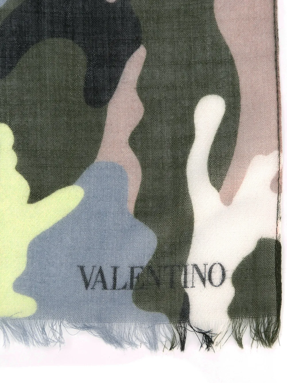 Valentino Garavani camouflage scarf Groen