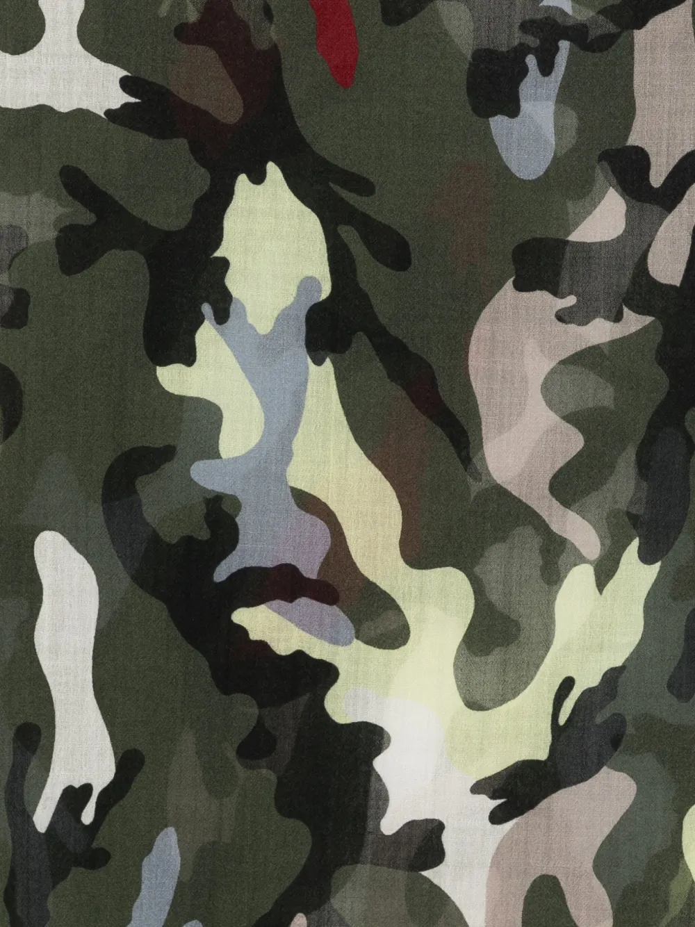 Valentino Garavani camouflage scarf Groen