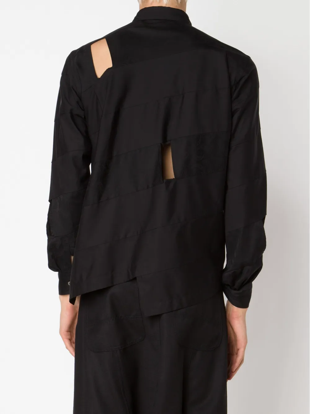 Comme des Garçons Homme Plus cutout detail panelled shirt Zwart