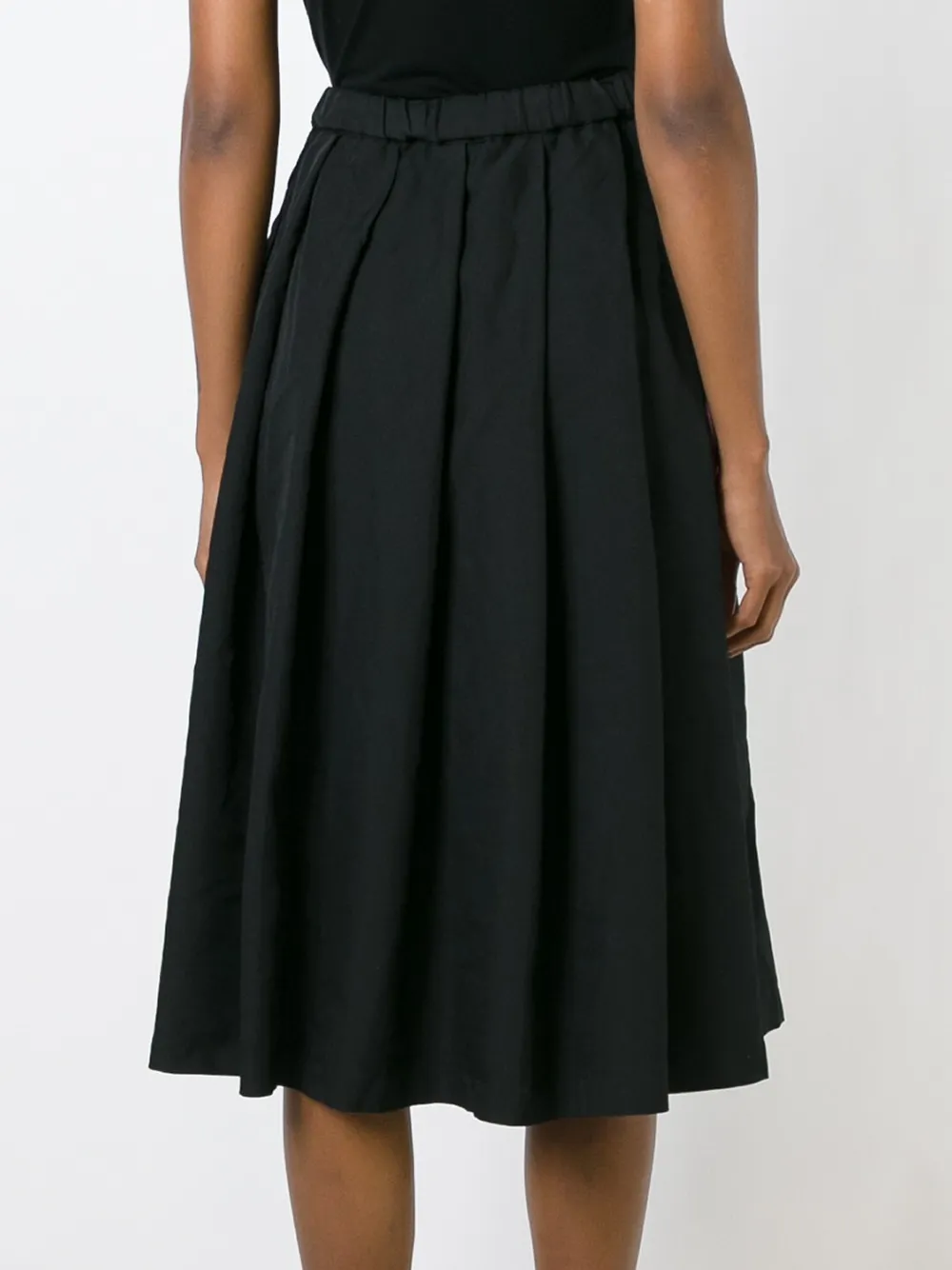 Comme Des Garçons Comme Des Garçons stripe detail pleated skirt Zwart