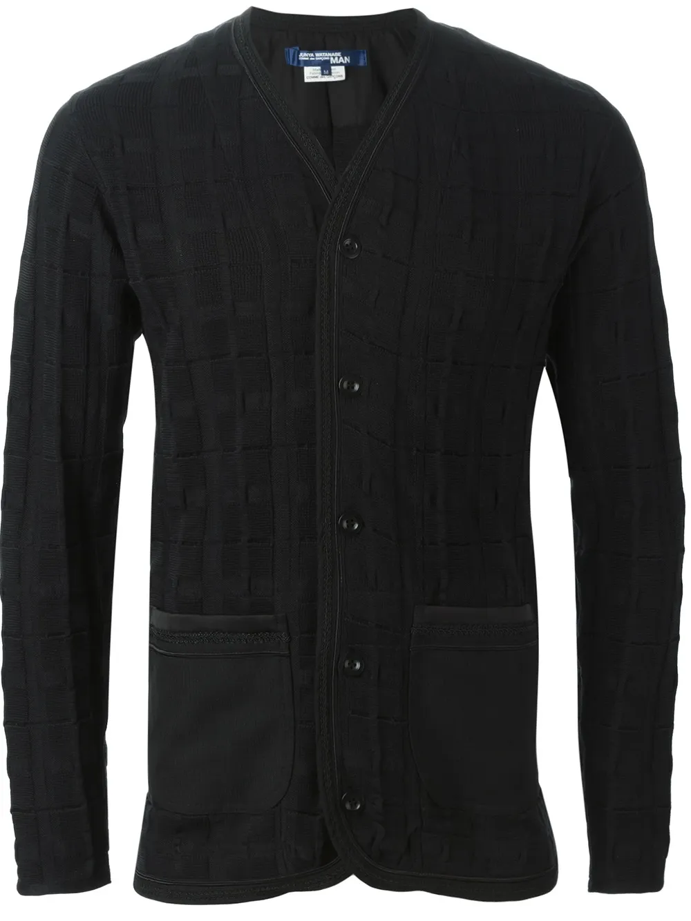 Junya Watanabe MAN textured cardigan | Black | Image 1