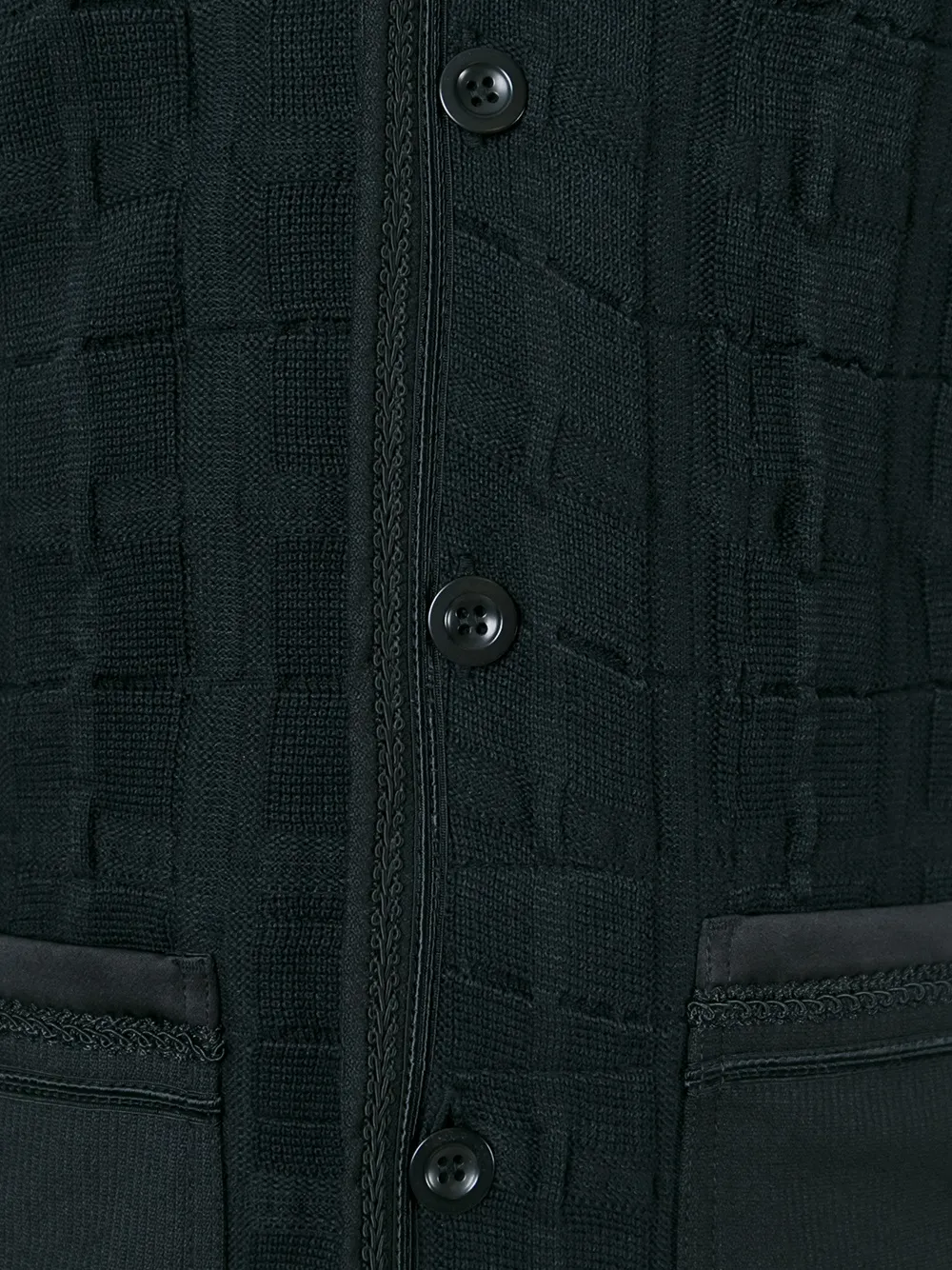 Junya Watanabe Textured Cardigan In Black