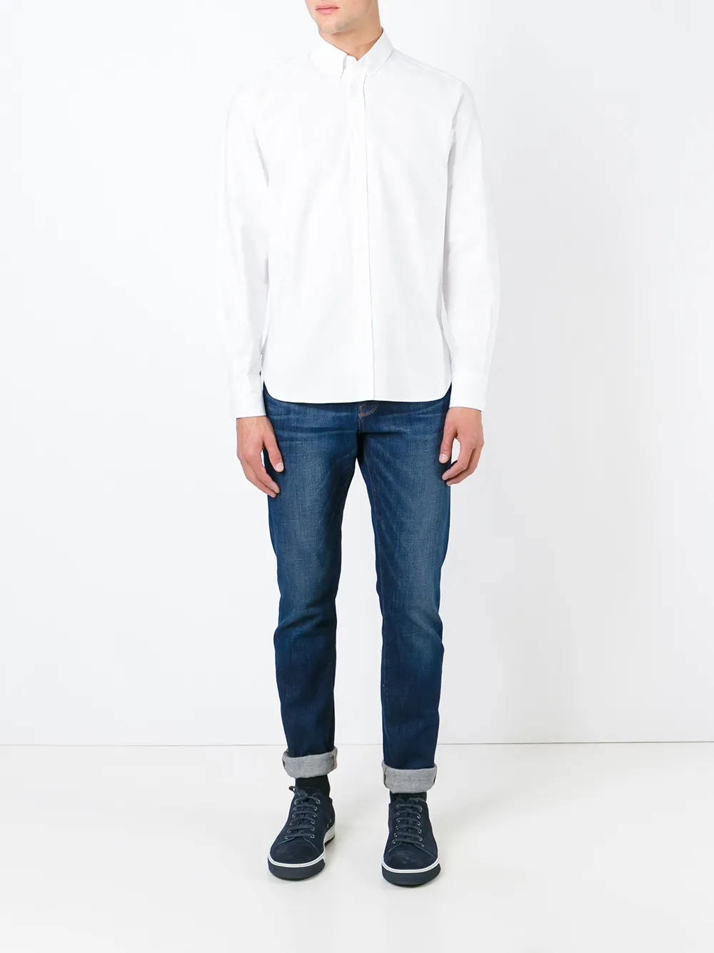 Maison Kitsuné button down shirt Wit