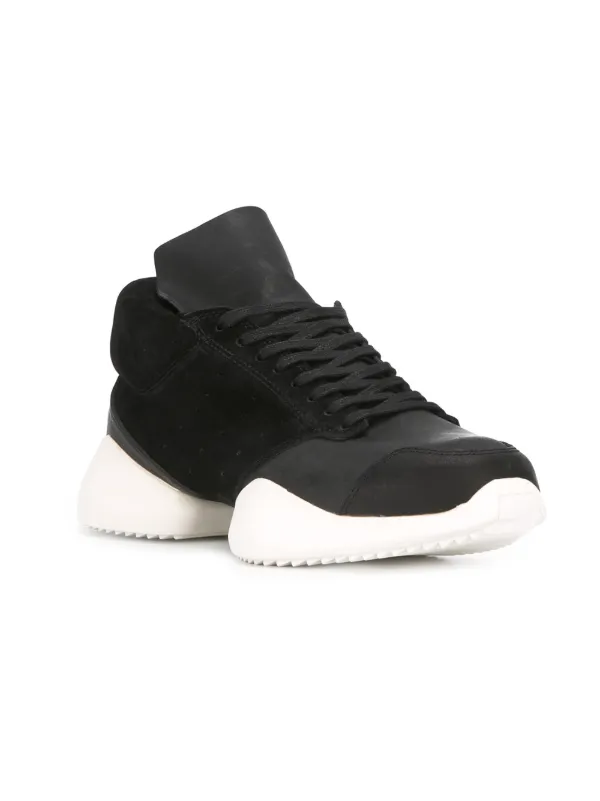 adidas gazelle silver green womens Rick Owens x Adidas Black Suede Tech Runners – Alex Maxamenko main image 0