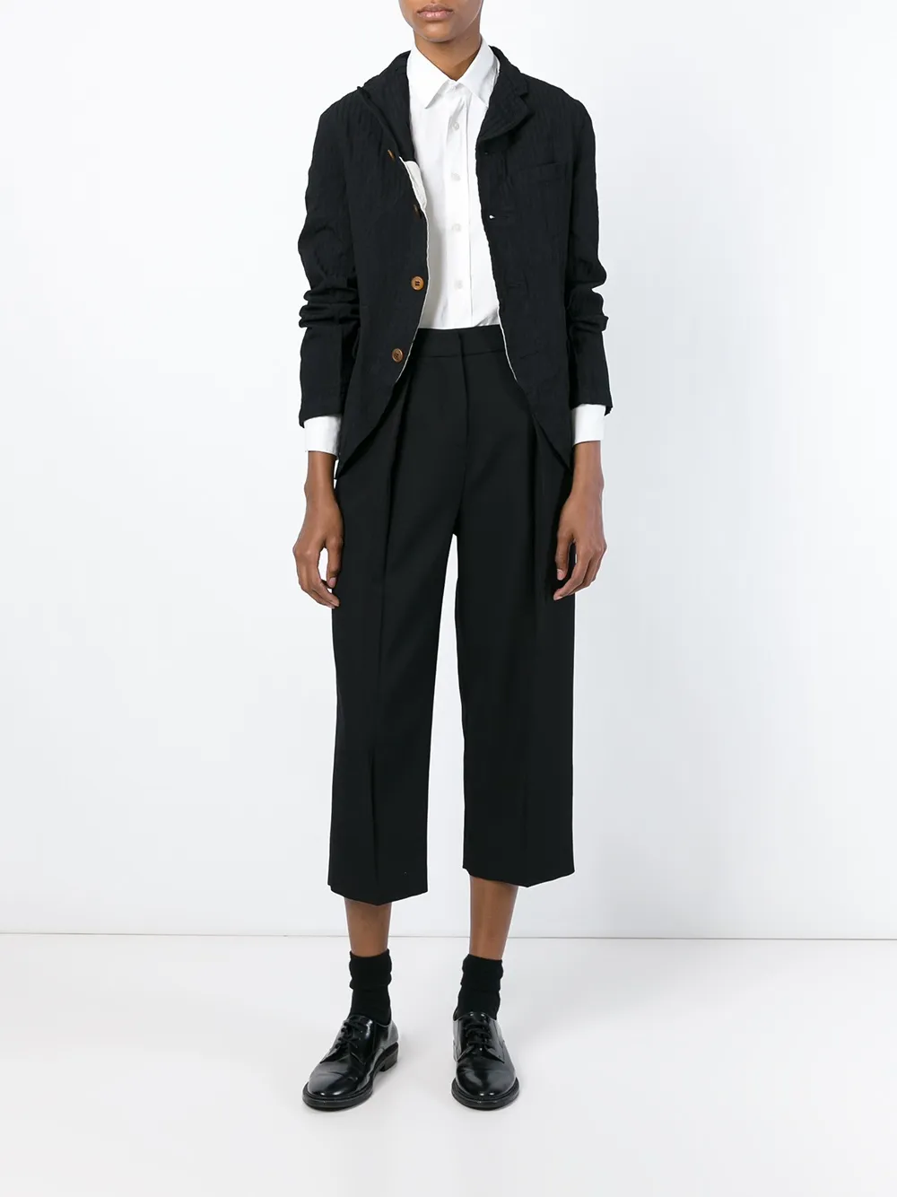 Comme Des Garçons Jacquard Stripe Jacket In Black