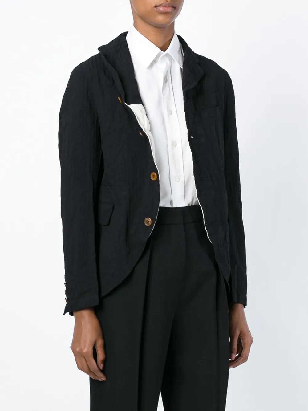 Comme Des Garçons Jacquard Stripe Jacket In Black
