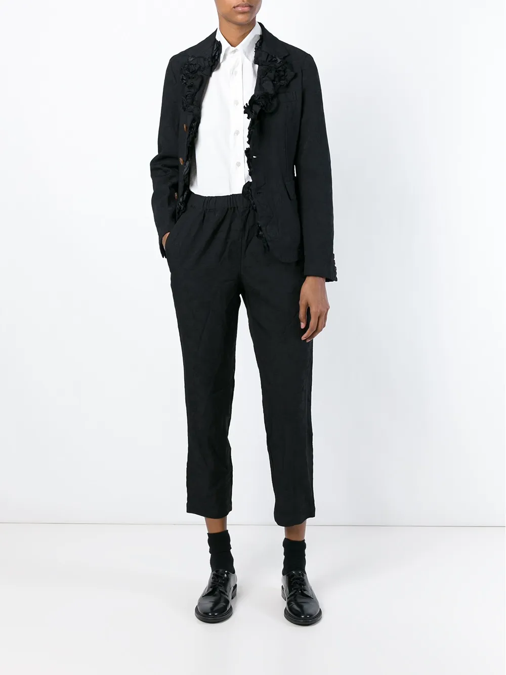 Comme Des Garçons Comme Des Garçons cropped trousers - Zwart