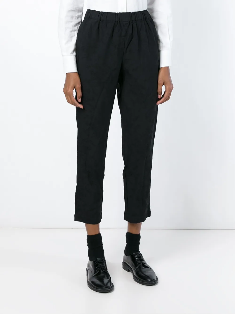 Comme Des Garçons Cropped Trousers In Black