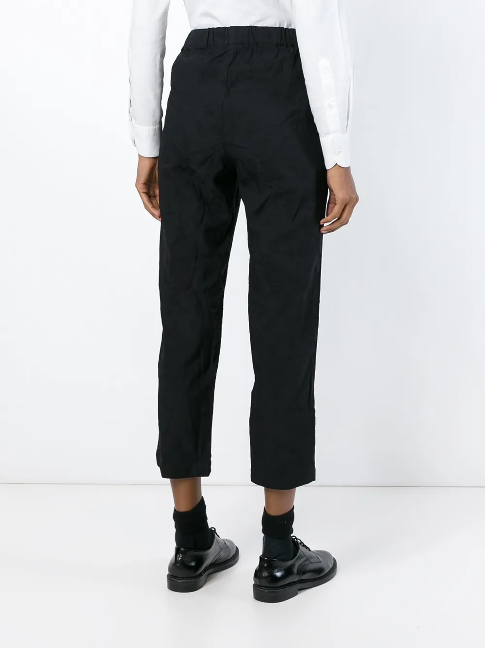 Comme Des Garçons Cropped Trousers In Black