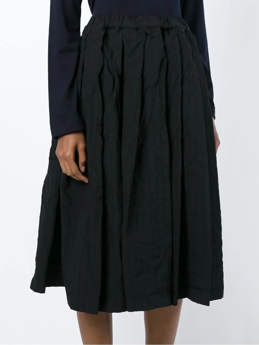 Comme Des Garçons Comme Des Garçons creased pleated skirt Zwart