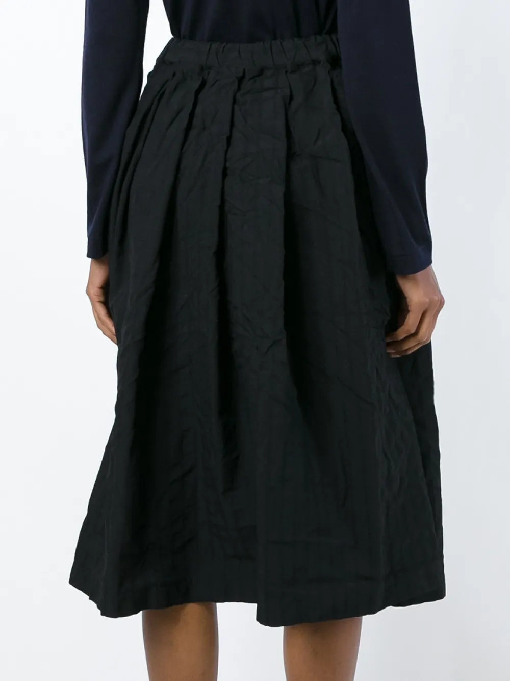 Comme Des Garçons Comme Des Garçons creased pleated skirt Zwart