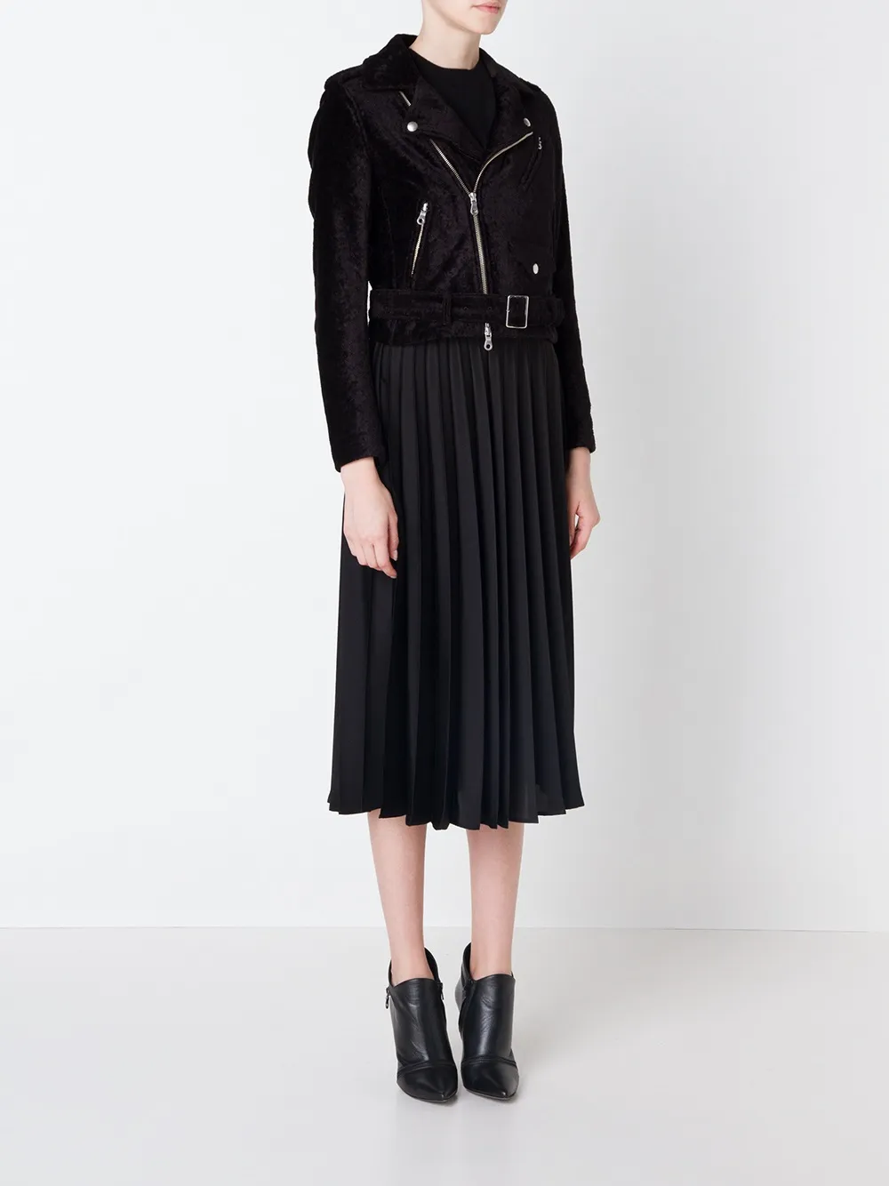 Noir Kei Ninomiya velvet biker jacket | Biker Jackets | Image 2