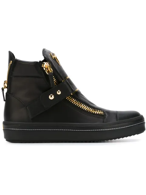 Giuseppe Zanotti zip detailed hi-top sneakers