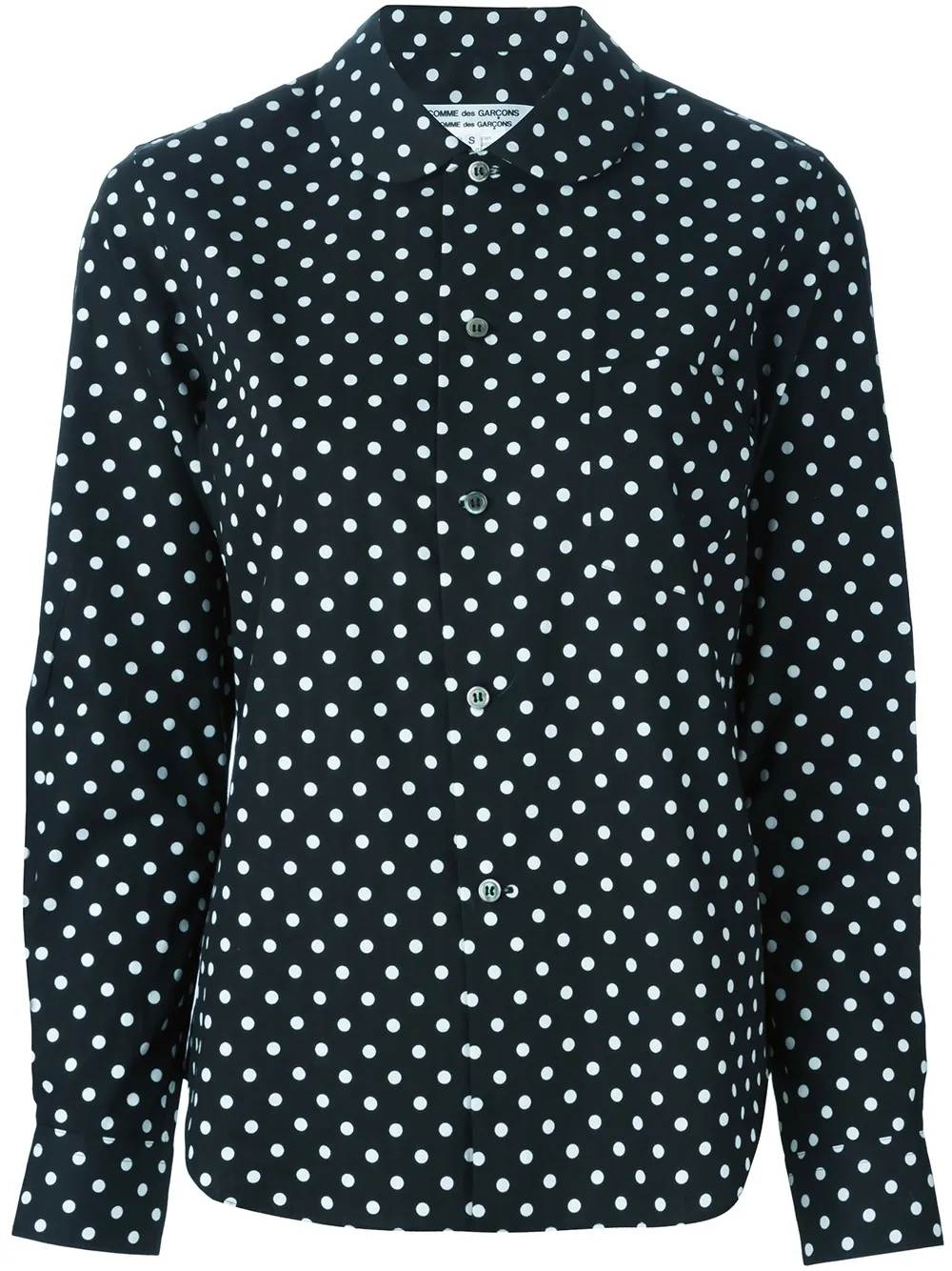 Comme Des Garçons Polka Dot Shirt In Black