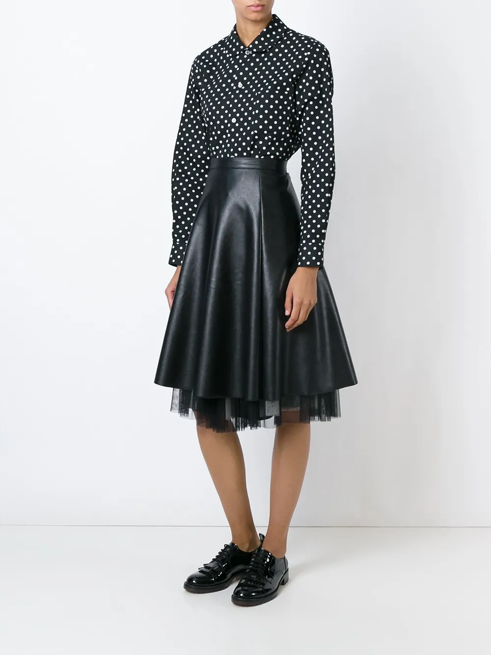 Comme Des Garçons Polka Dot Shirt In Black
