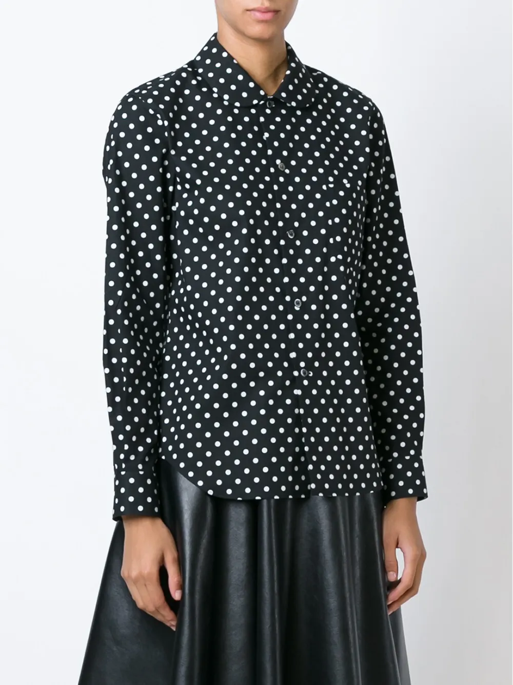 Comme Des Garçons Polka Dot Shirt In Black