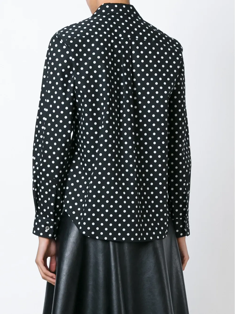 Comme Des Garçons Polka Dot Shirt In Black