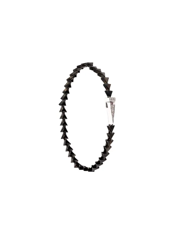 Nikos Koulis Triangle Spiked Diamond Bracelet in Metallic