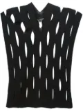 Junya Watanabe cut-out knitted top - Black