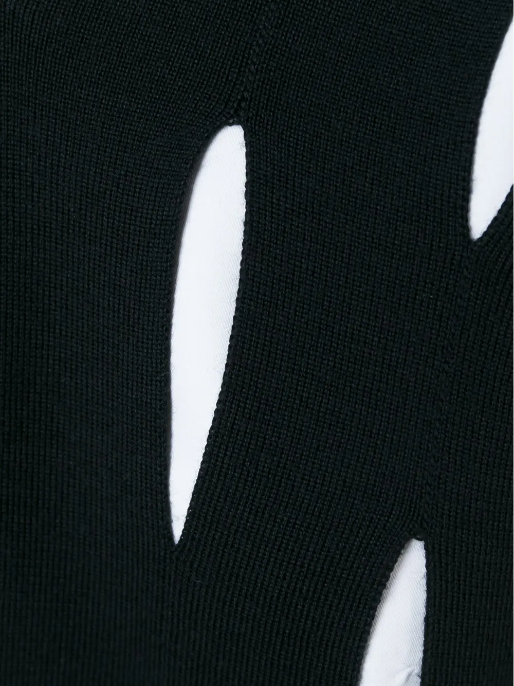 Junya Watanabe Cut-out Knitted Top In Black