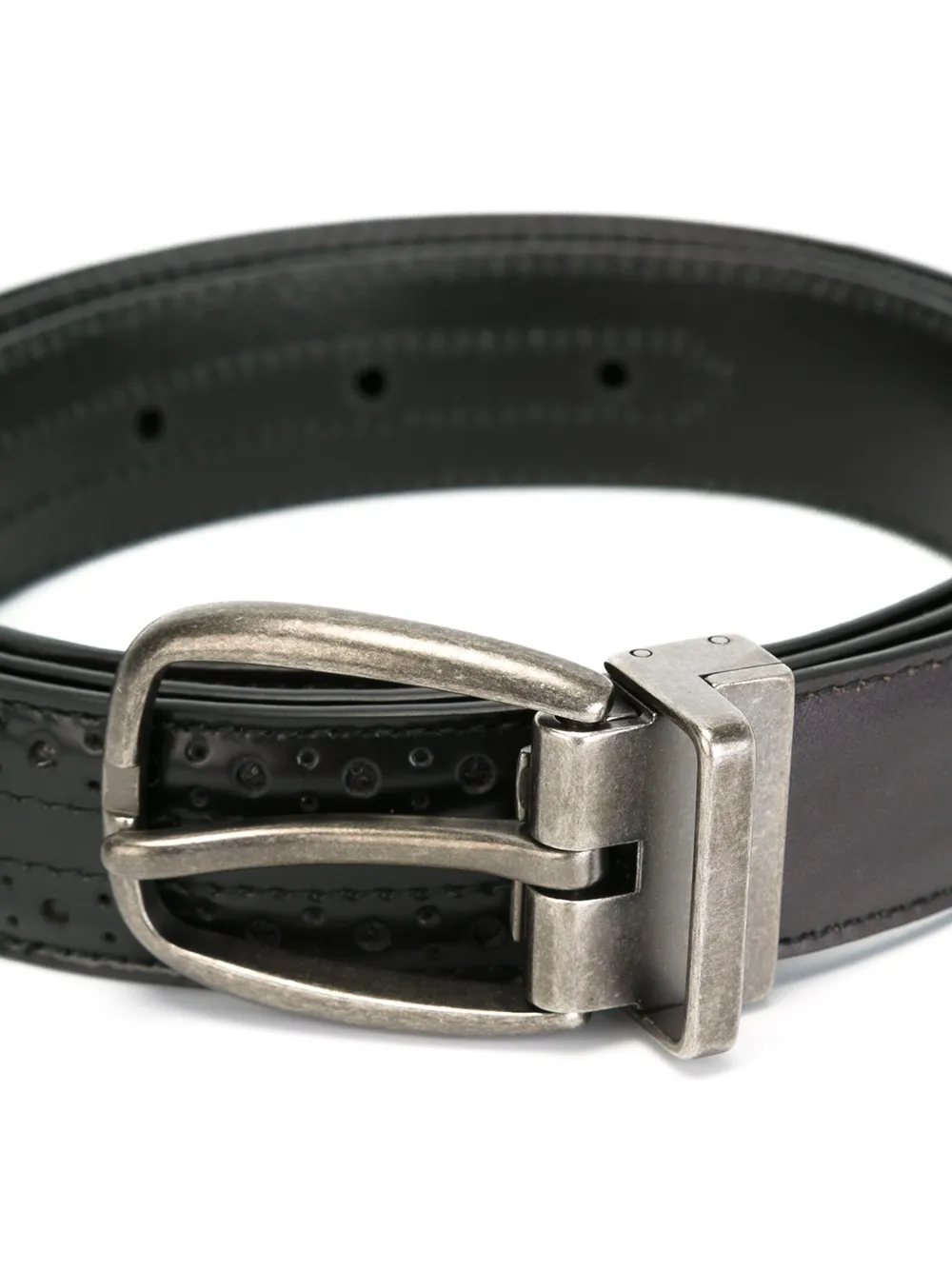 dolce&gabbana Dolce & Gabbana perforated detail belt - Grijs