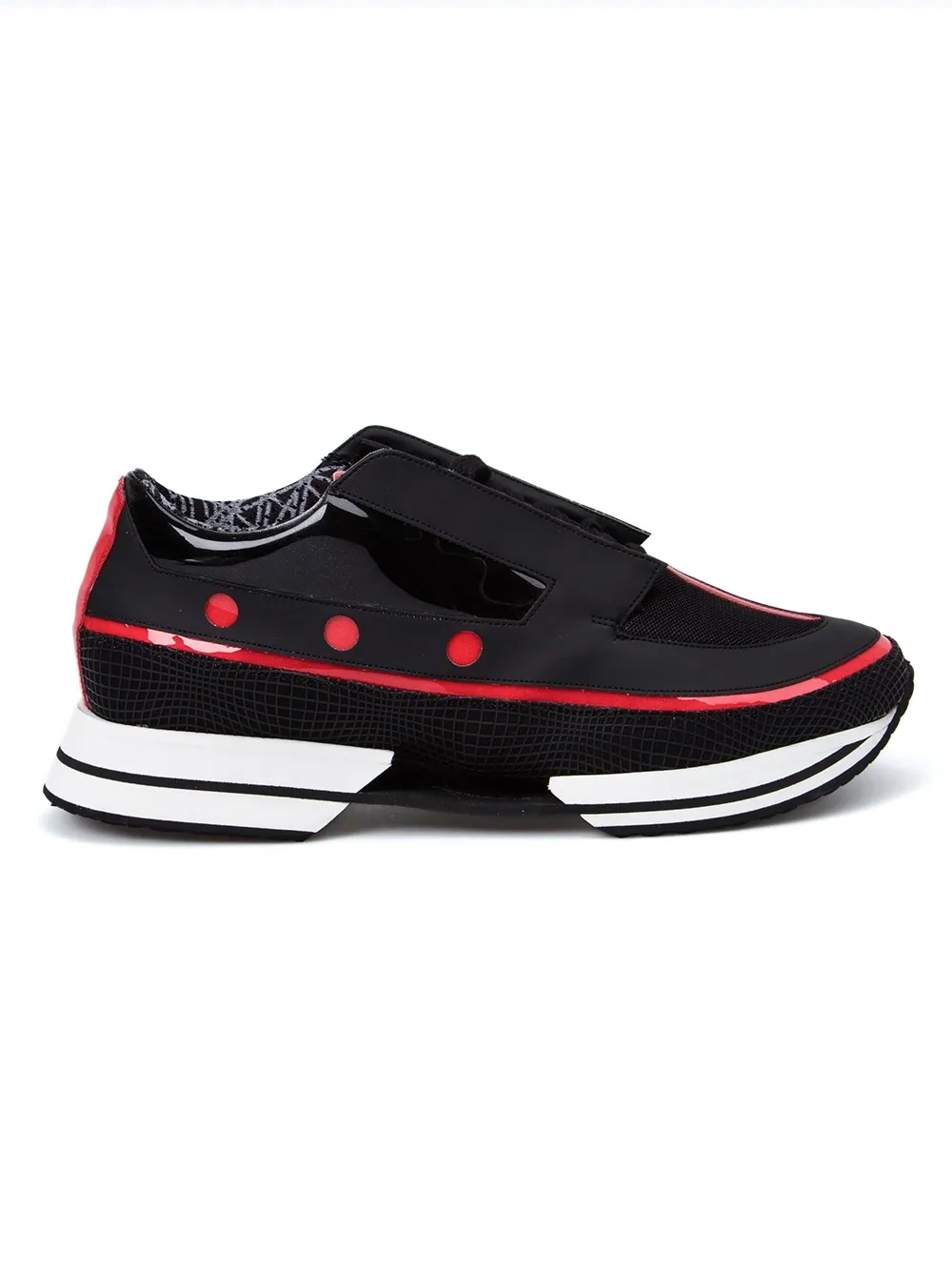 Alberto Premi panelled lace-up sneakers | Black | Image 1