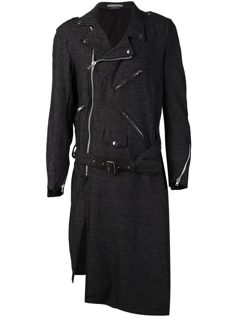 Comme Des Garçons Homme Deux Biker Coat In Black