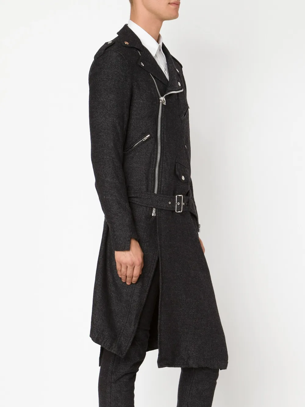 Comme Des Garçons Homme Deux Biker Coat In Black