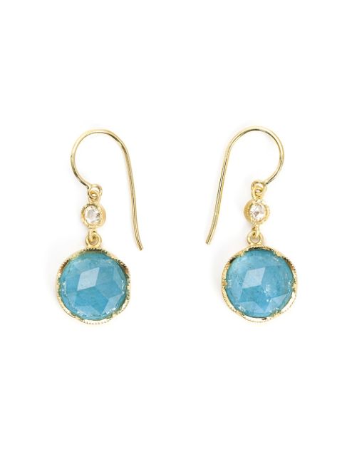 Irene Neuwirth 18kt gold aquamarine drop earrings