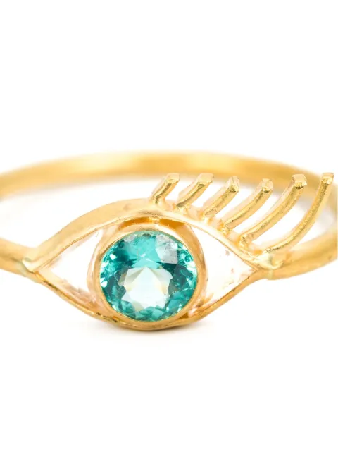 MARIE HELENE DE TAILLAC MARIE HELENE DE TAILLAC 22KT GOLD EYE RING - METALLIC