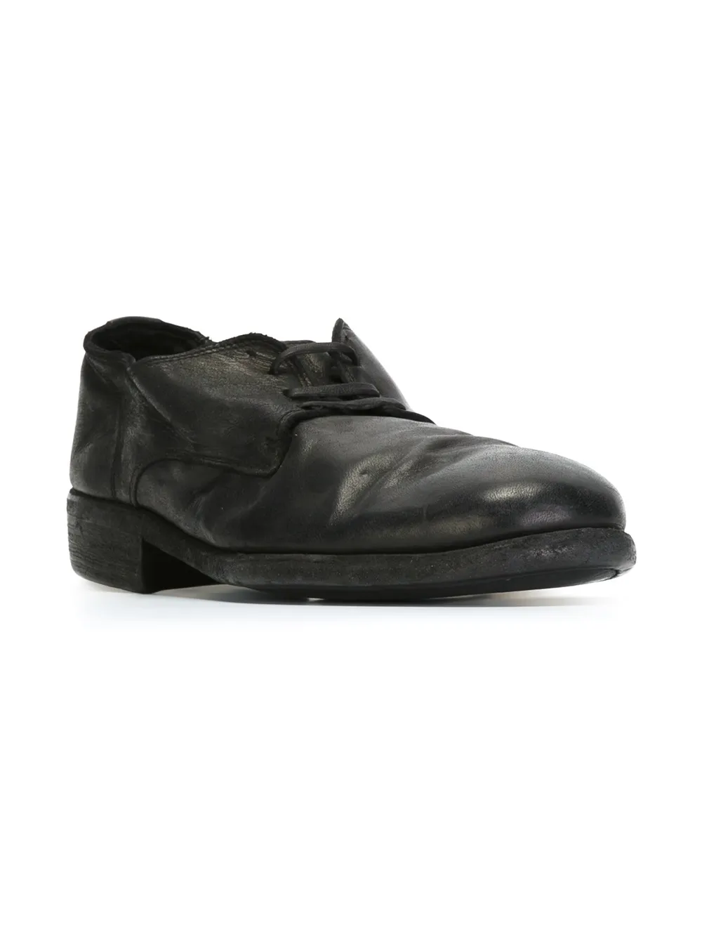 Guidi distressed Derby shoes Zwart