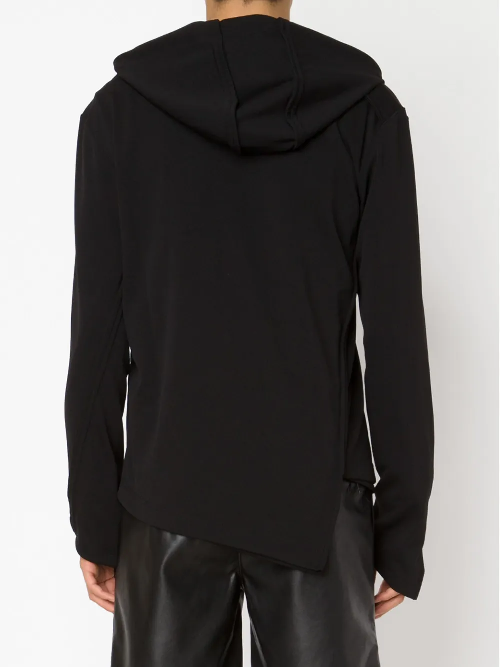 Comme des Garçons Homme Plus asymmetric zip sweater Zwart