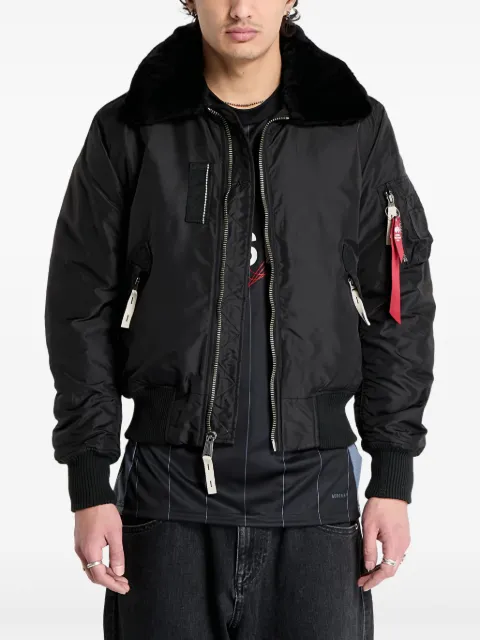 Alpha Industries shearling collar bomber jacket  