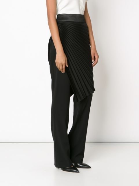 Emanuel Ungaro Pleated Layer Flared Trousers - Farfetch