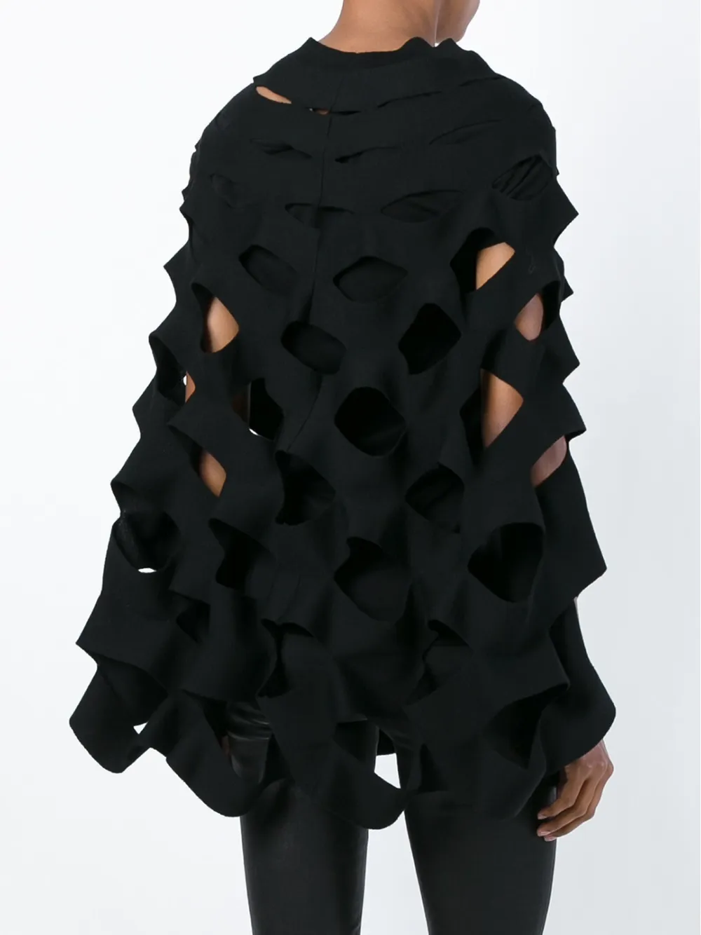 Junya Watanabe Cutout Poncho In Black