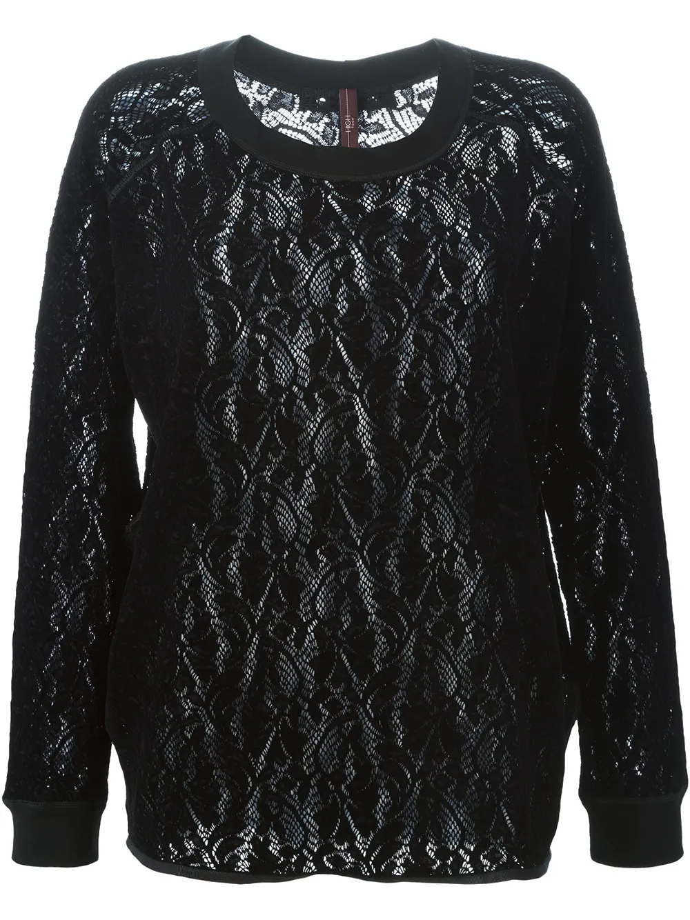 High 'Assume' lace top - Nero