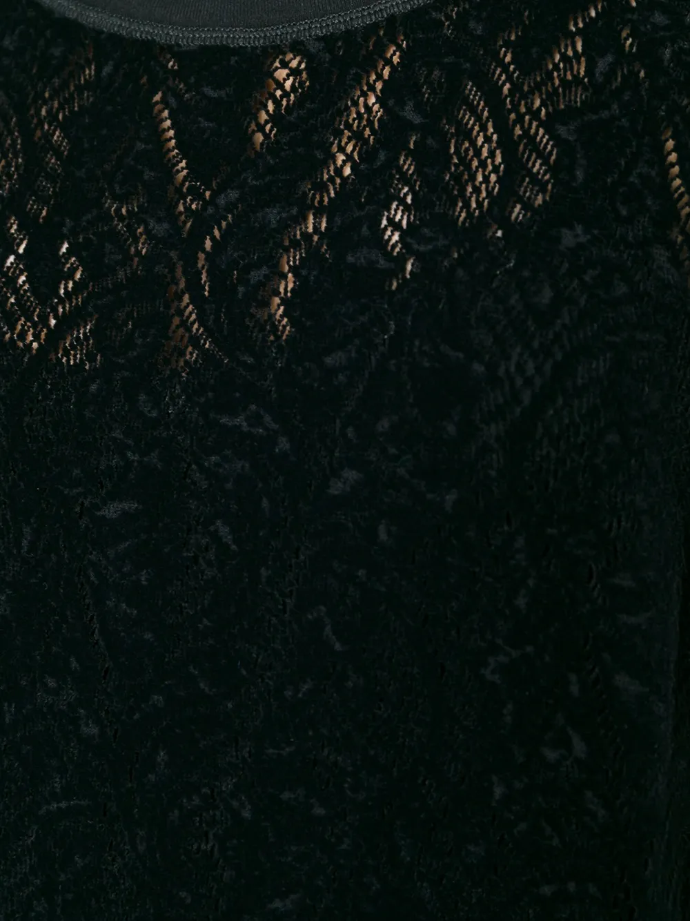 High 'Assume' lace top Zwart