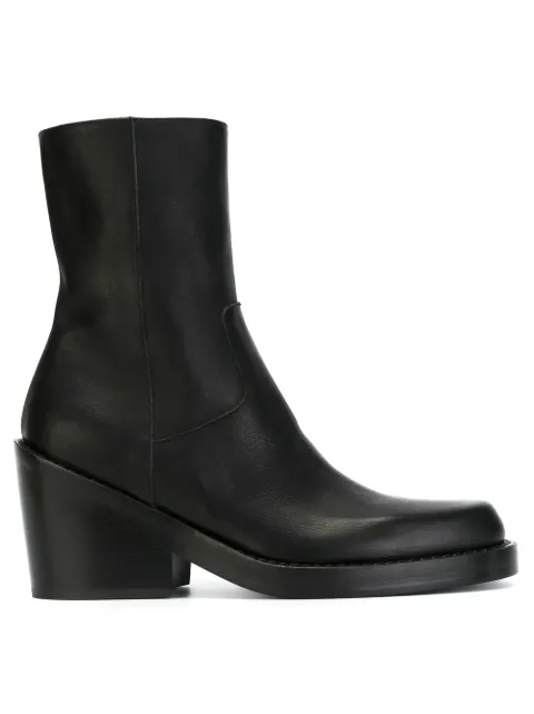 ann demeulemeester double zip ankle boots