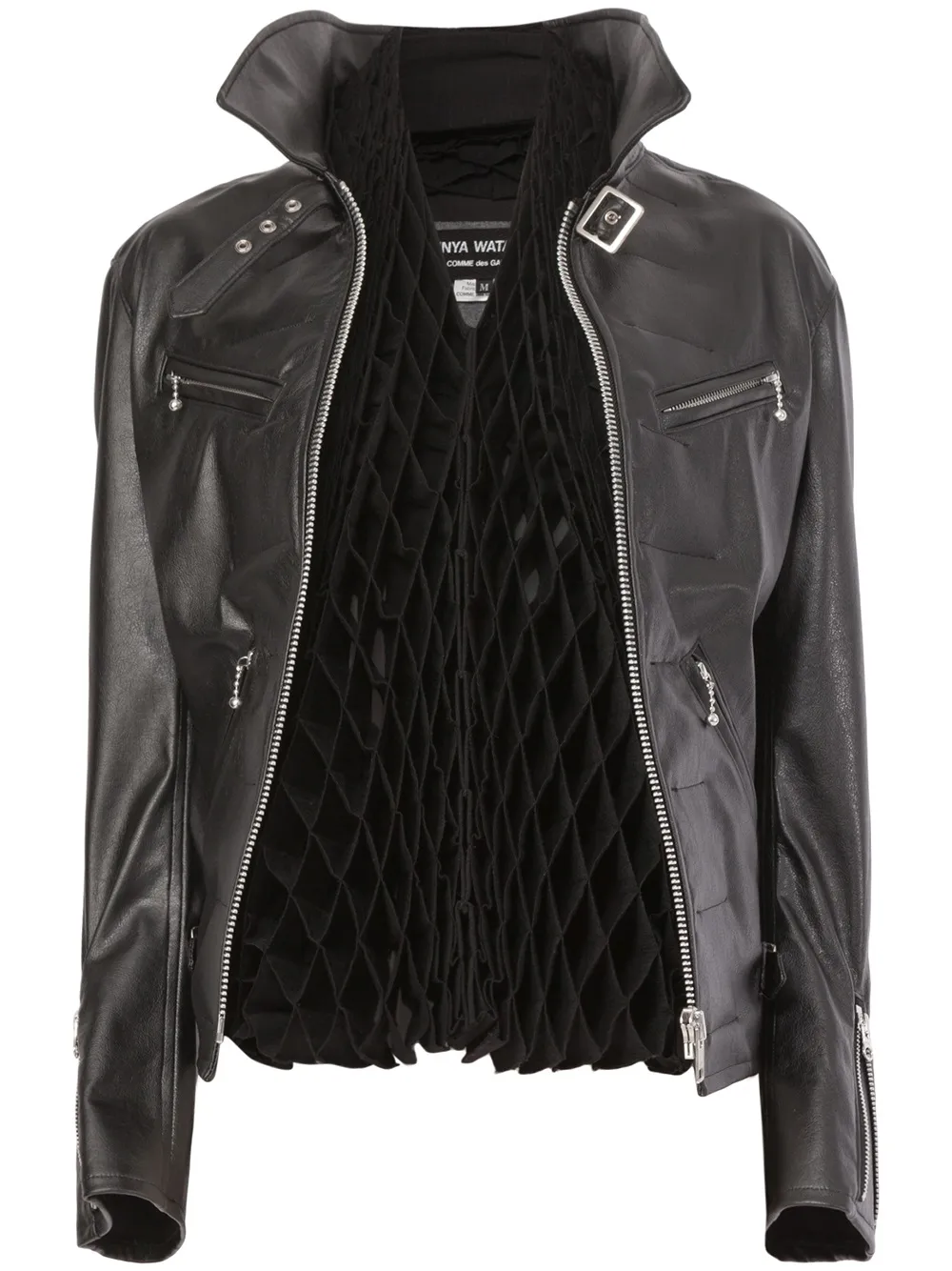 Junya Watanabe diamond concertina jacket | Black | Image 1
