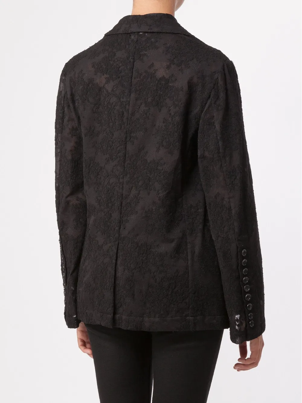 Comme Des Garçons Lace Blazer In Black