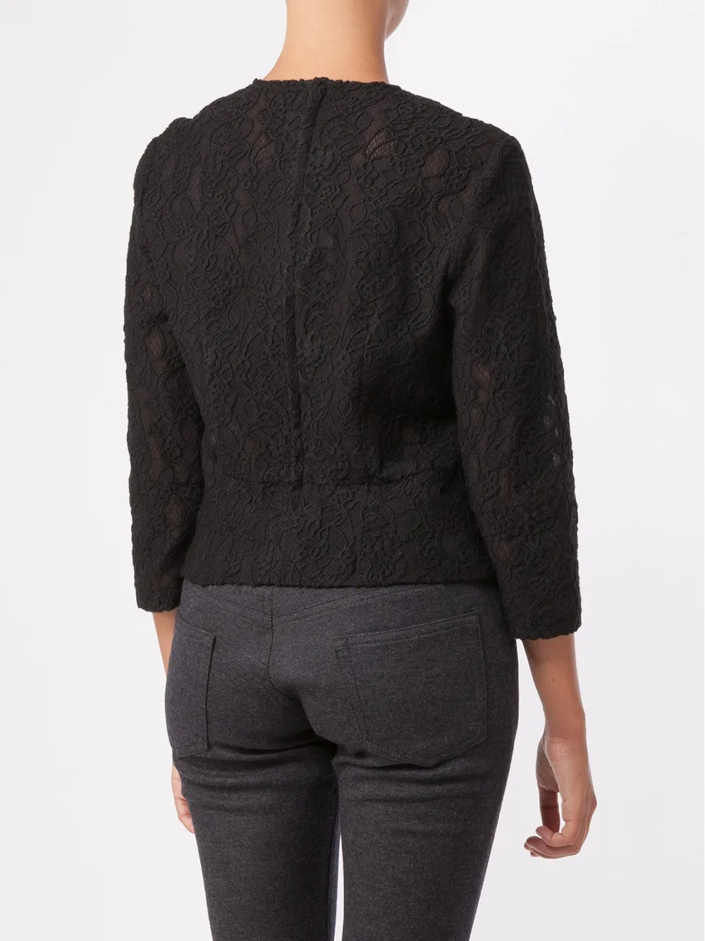 Comme Des Garçons lace blouse Zwart