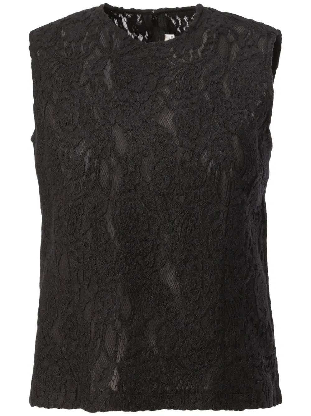 Comme Des Garçons Lace Tank In Black