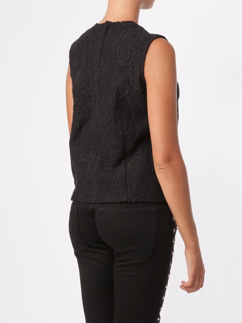 Comme Des Garçons Lace Tank In Black